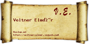 Veltner Elmár névjegykártya